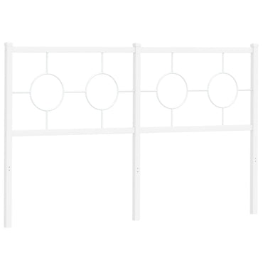 vidaXL Ersatz-Kopfteil Metall Weiß 135 cm