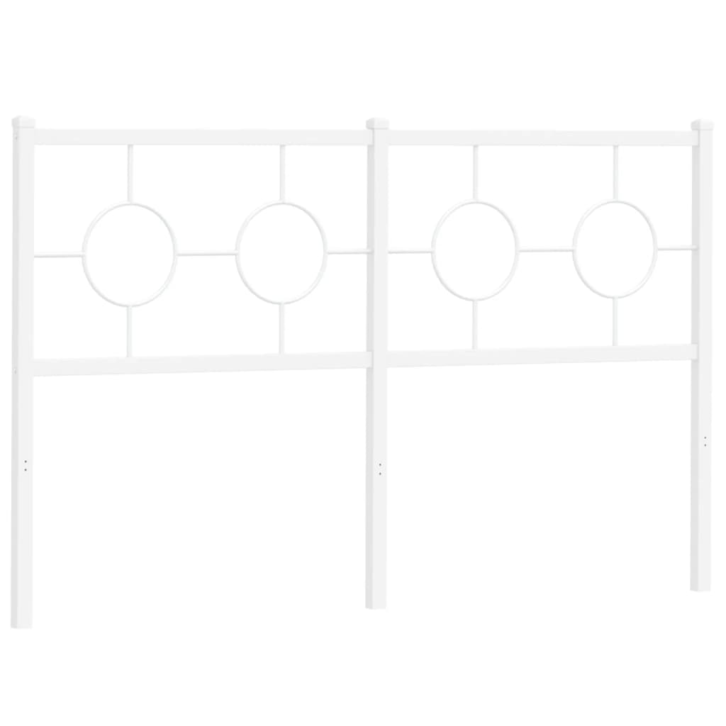 vidaXL Ersatz-Kopfteil Metall Weiß 135 cm