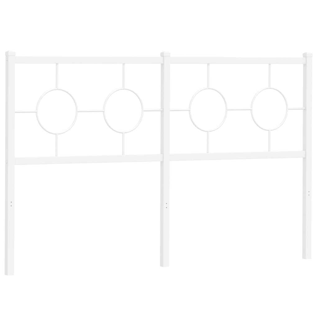 vidaXL Ersatz-Kopfteil Metall Weiß 140 cm