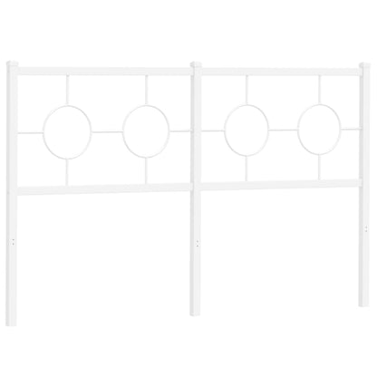 vidaXL Ersatz-Kopfteil Metall Weiß 140 cm