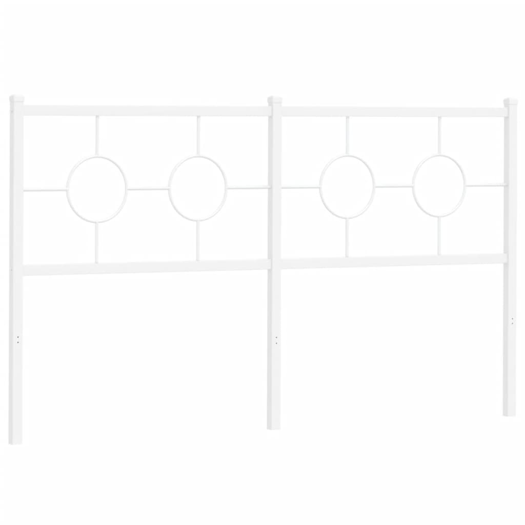 vidaXL Ersatz-Kopfteil Metall Weiß 150 cm