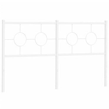 vidaXL Ersatz-Kopfteil Metall Weiß 150 cm