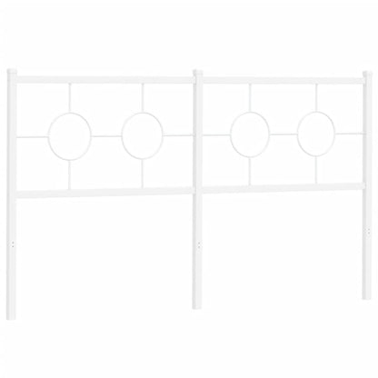 vidaXL Ersatz-Kopfteil Metall Weiß 150 cm