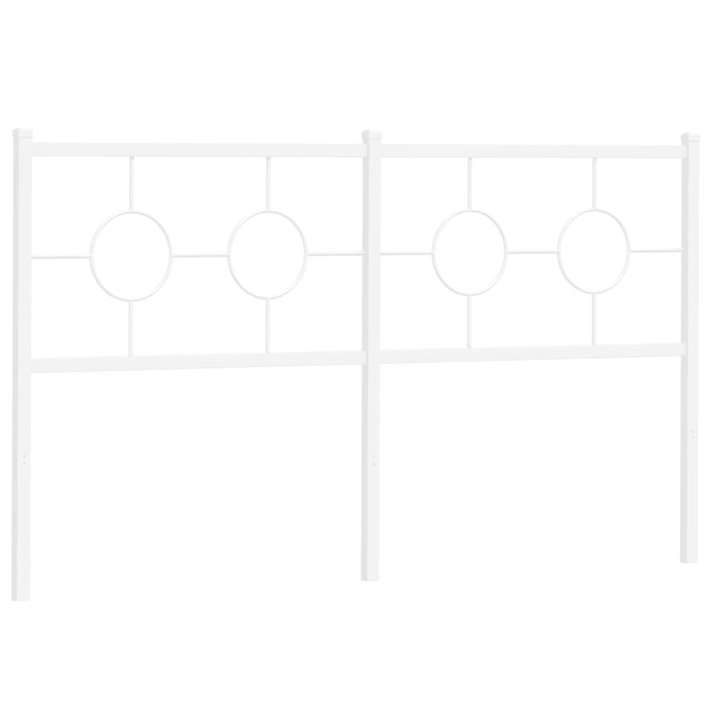 vidaXL Ersatz-Kopfteil Metall Weiß 150 cm