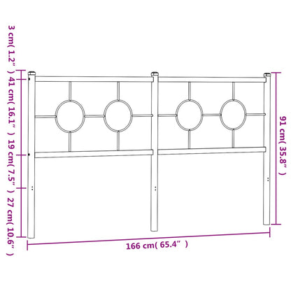 vidaXL Ersatz-Kopfteil Metall Weiß 160 cm