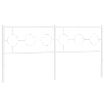 vidaXL Ersatz-Kopfteil Metall Weiß 180 cm