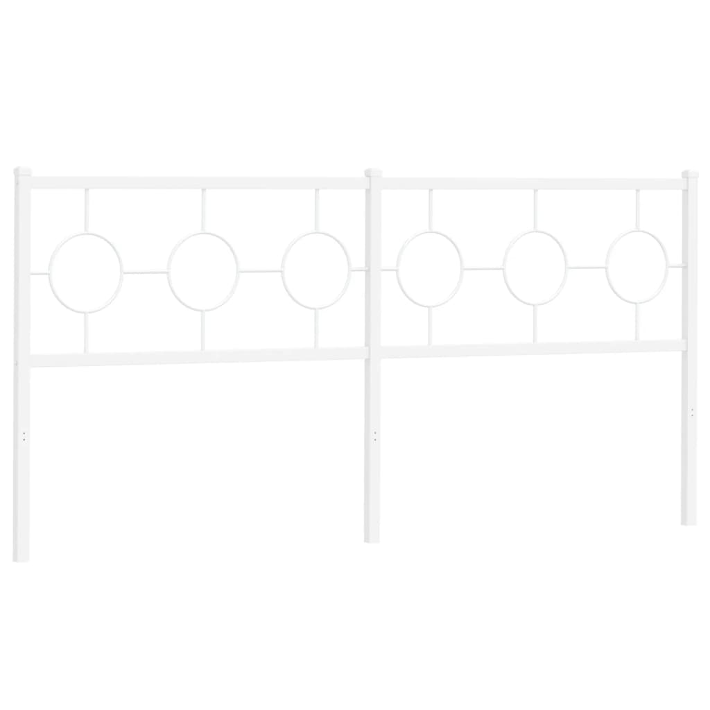 vidaXL Ersatz-Kopfteil Metall Weiß 180 cm