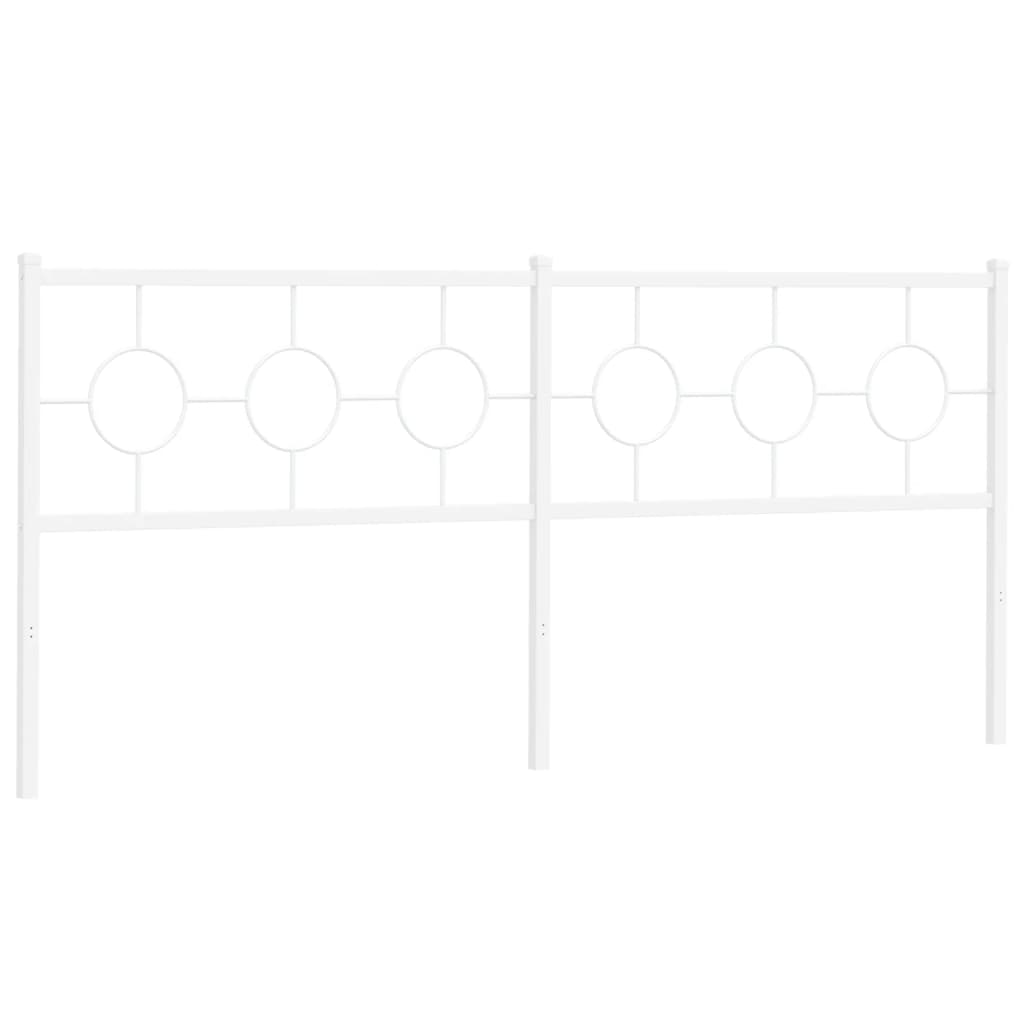 vidaXL Ersatz-Kopfteil Metall Weiß 193 cm