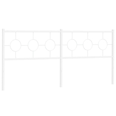 vidaXL Ersatz-Kopfteil Metall Weiß 193 cm
