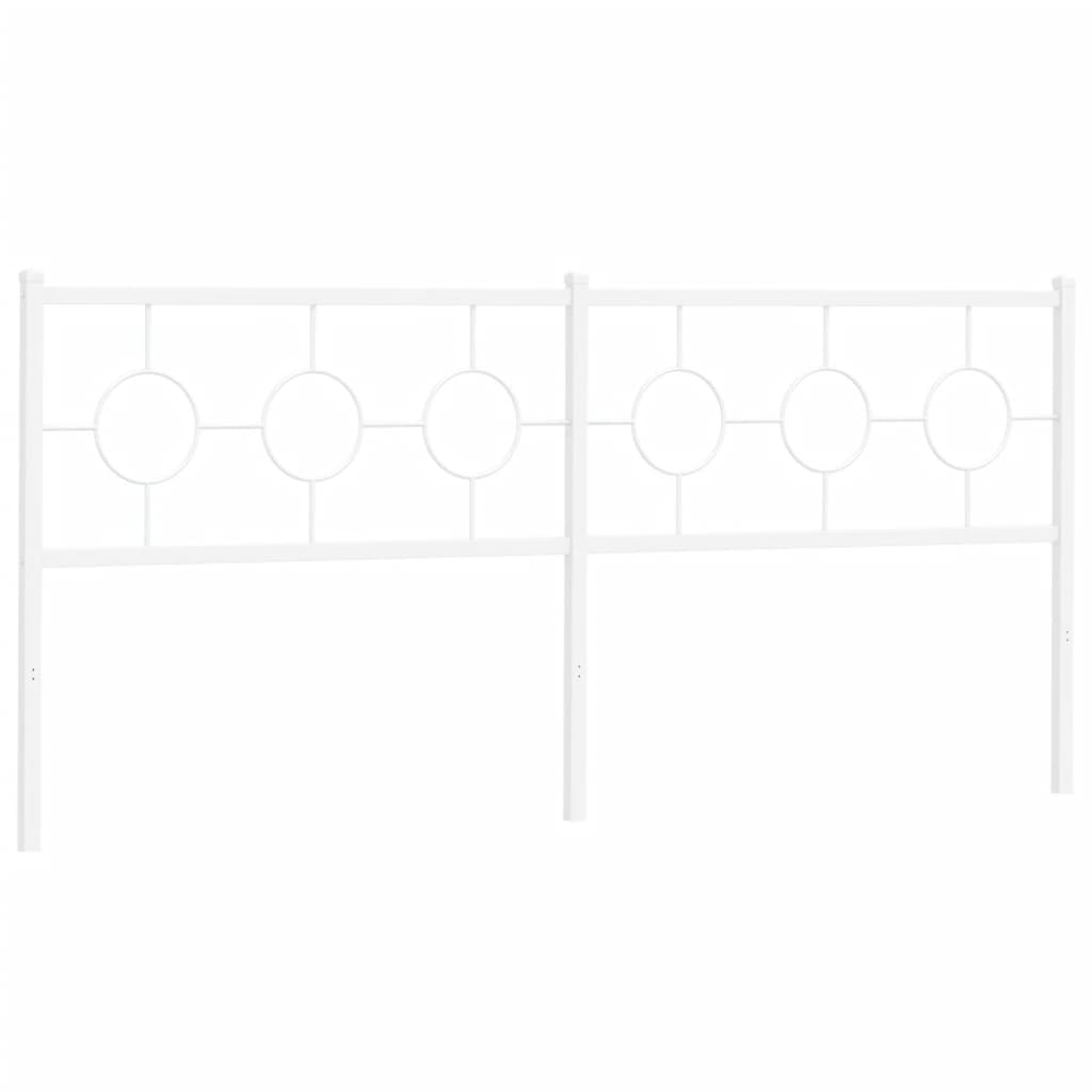 vidaXL Ersatz-Kopfteil Metall Weiß 193 cm