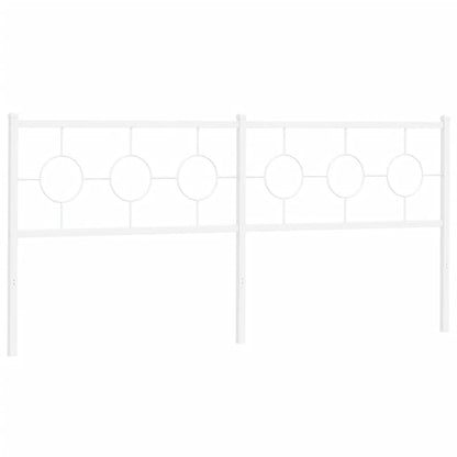 vidaXL Ersatz-Kopfteil Metall Weiß 193 cm