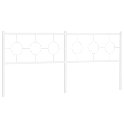 vidaXL Ersatz-Kopfteil Metall Weiß 200 cm