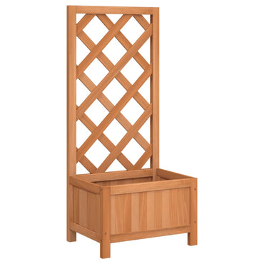 vidaXL Pflanzkübel mit Spalier Braun Massivholz Tanne