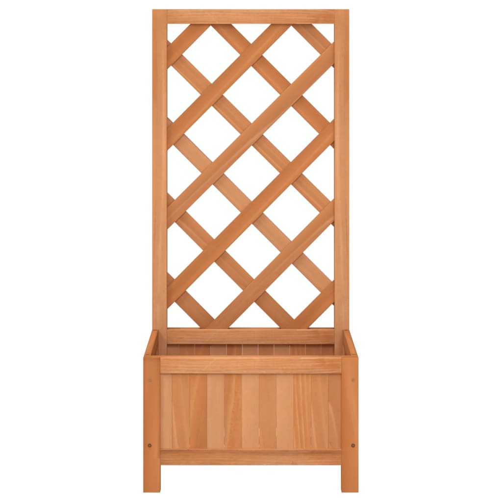 vidaXL Pflanzkübel mit Spalier Braun Massivholz Tanne