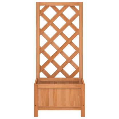 vidaXL Pflanzkübel mit Spalier Braun Massivholz Tanne