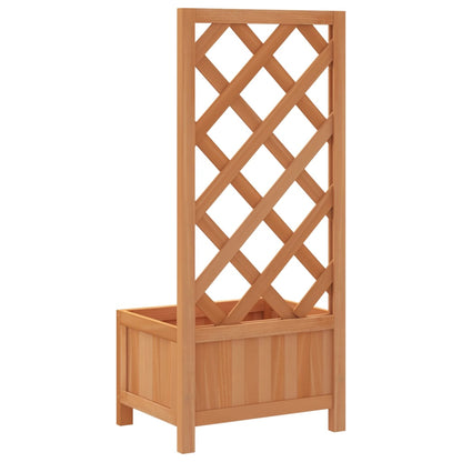 vidaXL Pflanzkübel mit Spalier Braun Massivholz Tanne