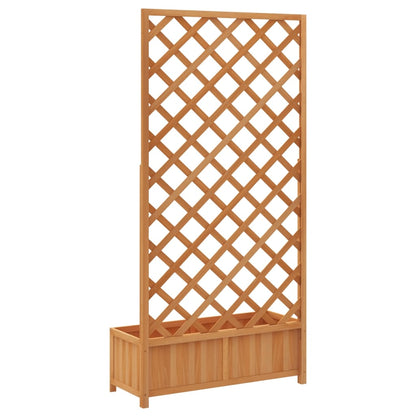 vidaXL Pflanzkübel mit Spalier Braun Massivholz Tanne