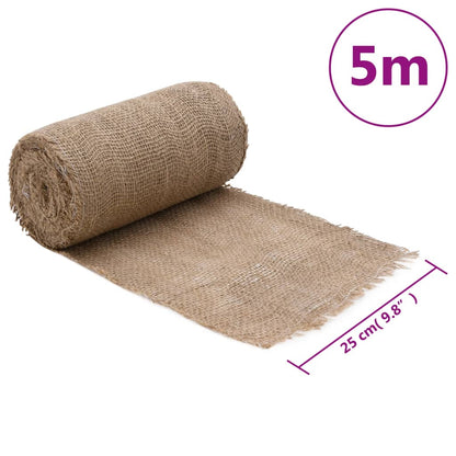 vidaXL Toile de jute 0,25x5 m 100 % jute 200 g/m²