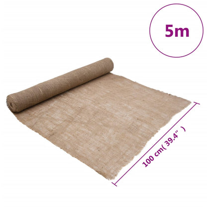 vidaXL Juterolle 1 x 5 m 100 % Jute 200 g/m²