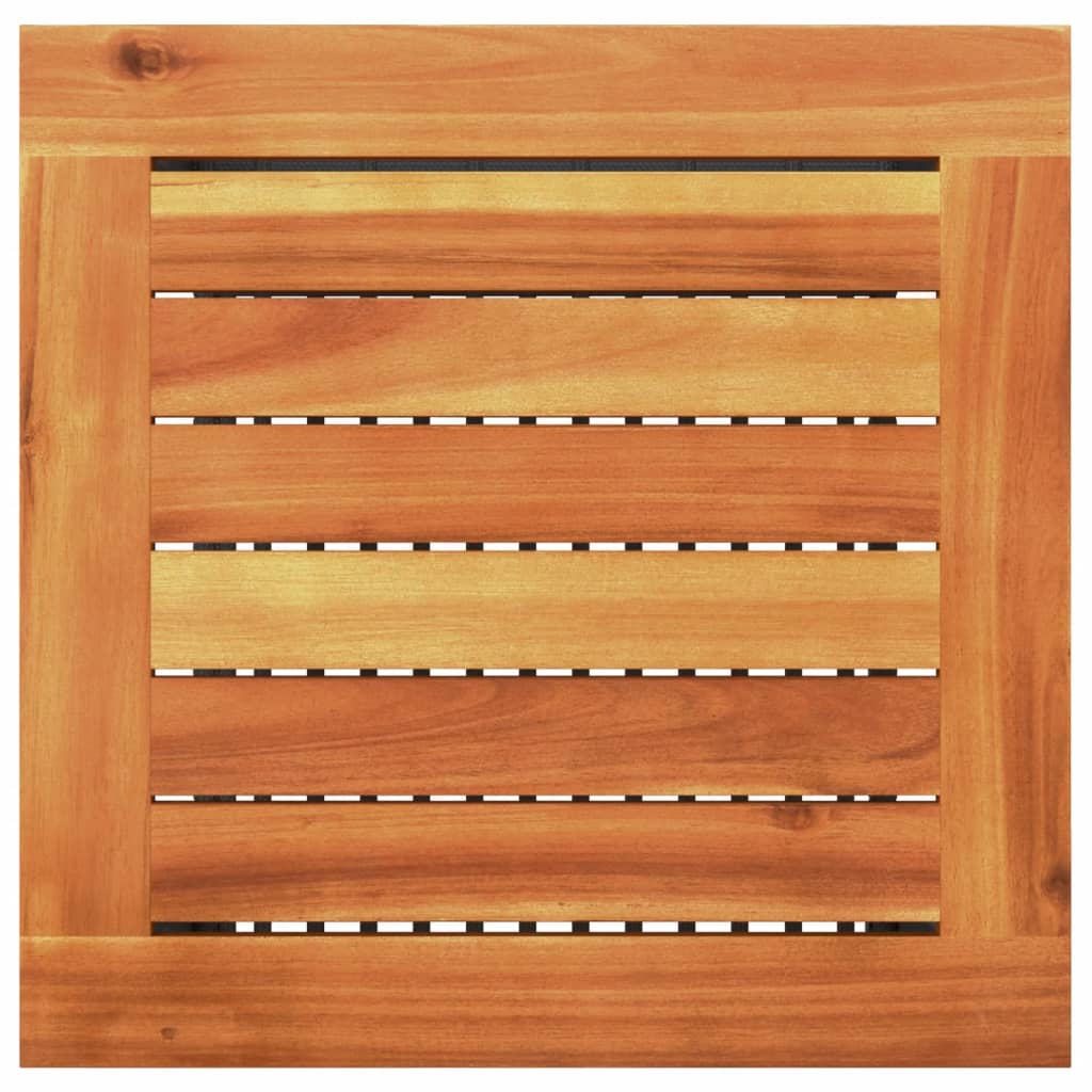 vidaXL Table de jardin noire 40x40x42 cm en rotin synthétique et bois d'acacia