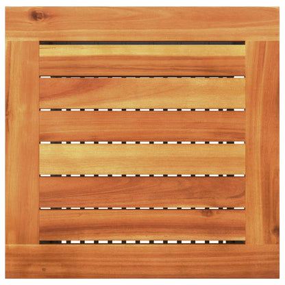 vidaXL Table de jardin noire 40x40x42 cm en rotin synthétique et bois d'acacia