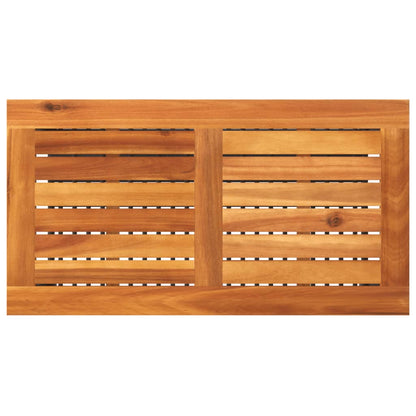 vidaXL Gartentisch Schwarz 70x38x42 cm Poly Rattan Akazienholz
