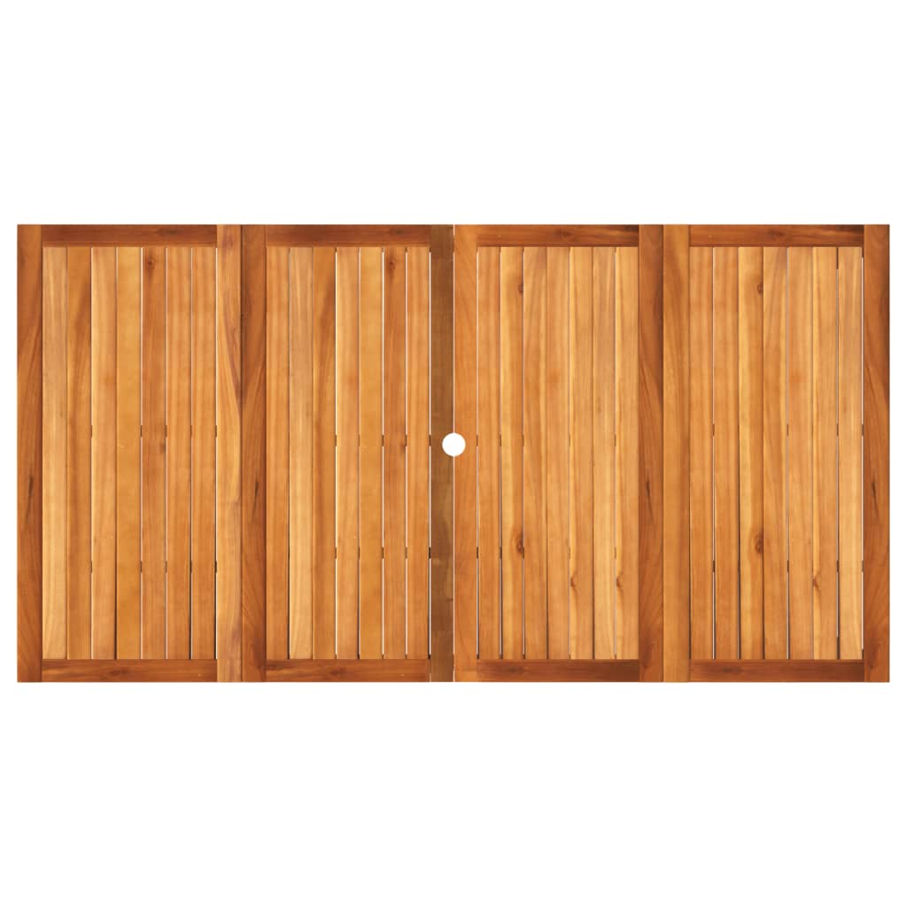 vidaXL Table de jardin gris 180x90x75 cm résine tressée bois d'acacia