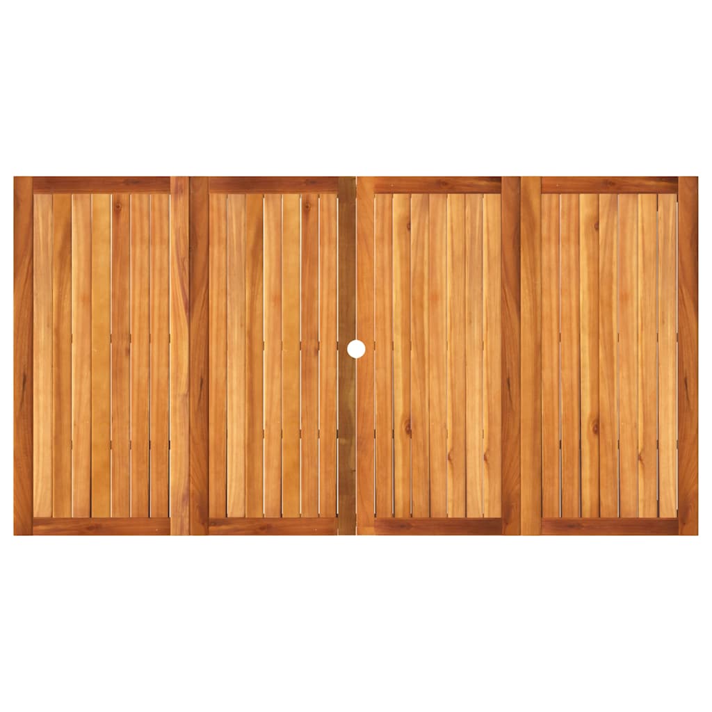 vidaXL Table de jardin beige 180x90x75 cm en résine tressée et bois d'acacia
