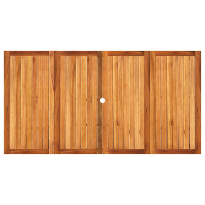 vidaXL Table de jardin beige 180x90x75 cm en résine tressée et bois d'acacia
