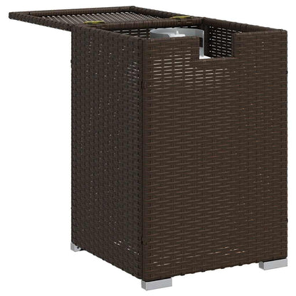 vidaXL Table basse cache-bouteille de gaz propane Marron 40x40x60 cm Résine tressée