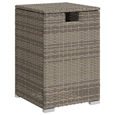 vidaXL Table cache-bouteille de gaz propane gris 40x40x60 cm rotin PE