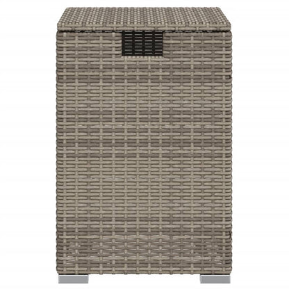 vidaXL Table cache-bouteille de gaz propane gris 40x40x60 cm rotin PE
