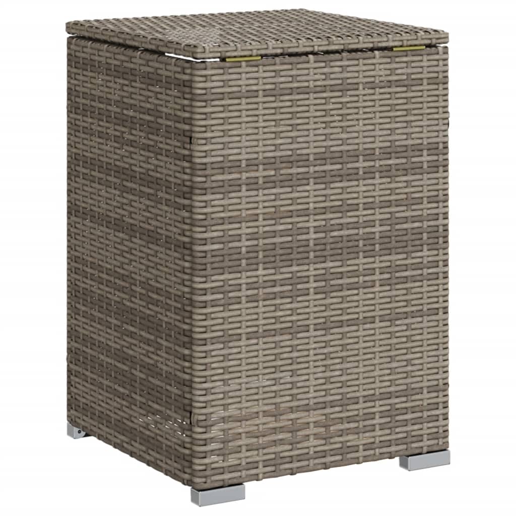 vidaXL Table cache-bouteille de gaz propane gris 40x40x60 cm rotin PE