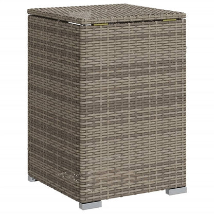 vidaXL Table cache-bouteille de gaz propane gris 40x40x60 cm rotin PE