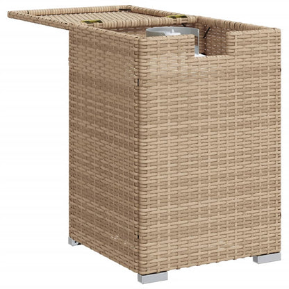 vidaXL Table cache-bouteille de gaz propane Beige 40x40x60 cm Résine tressée