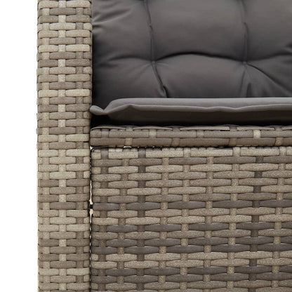 vidaXL Fauteuil de jardin avec coussin gris Résine tressée