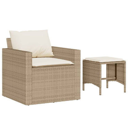 vidaXL Ensemble de canapés de jardin 4 pcs avec coussins en résine tressée beige