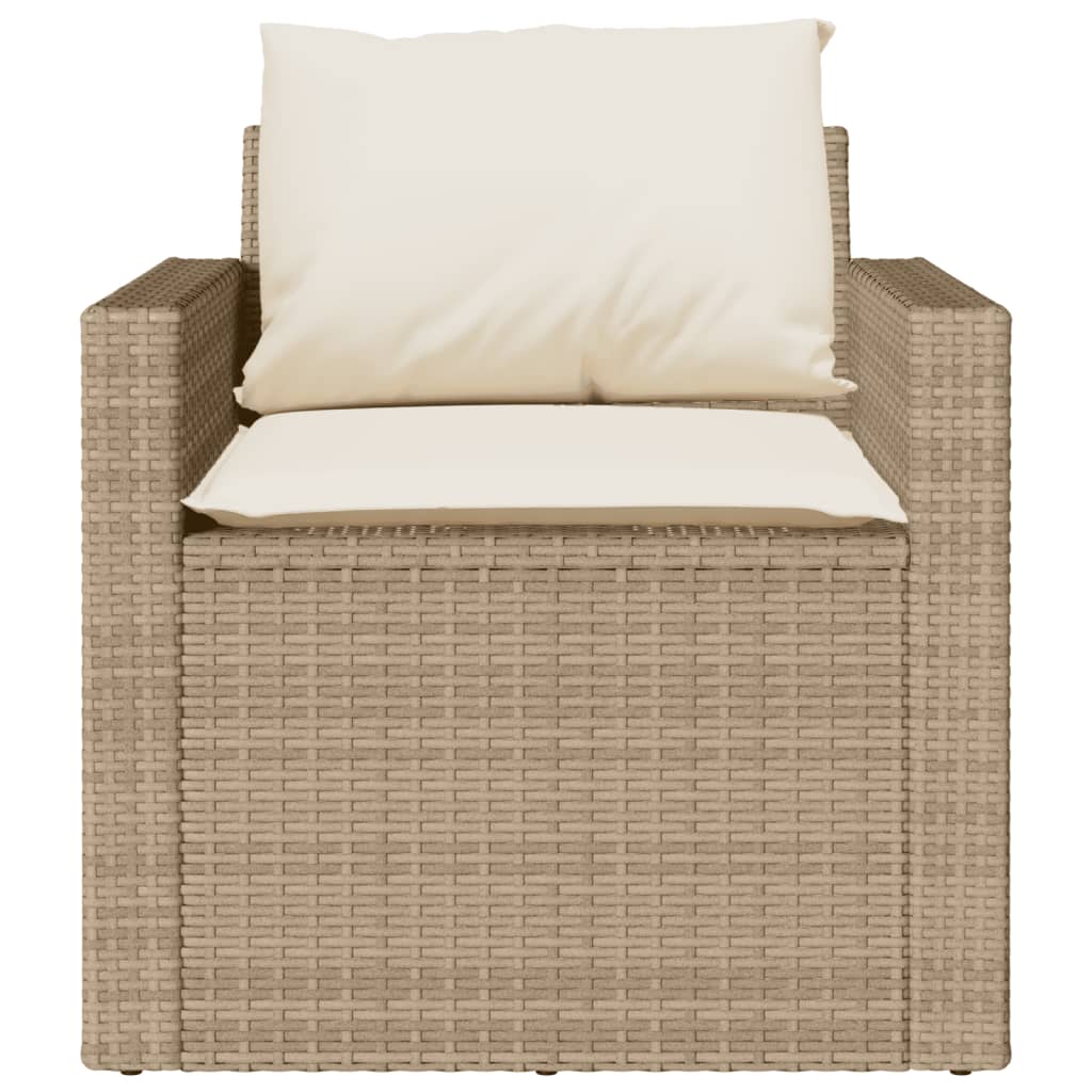 vidaXL Ensemble de canapés de jardin 4 pcs avec coussins en résine tressée beige