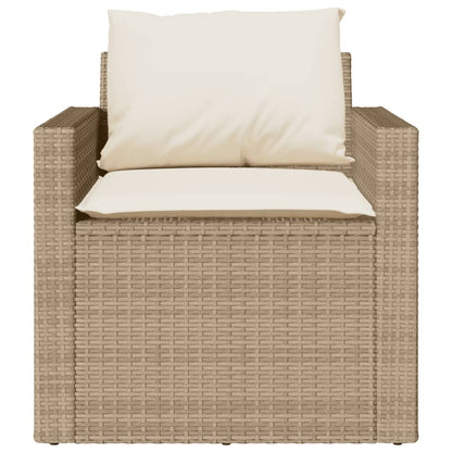 vidaXL Ensemble de canapés de jardin 4 pcs avec coussins en résine tressée beige