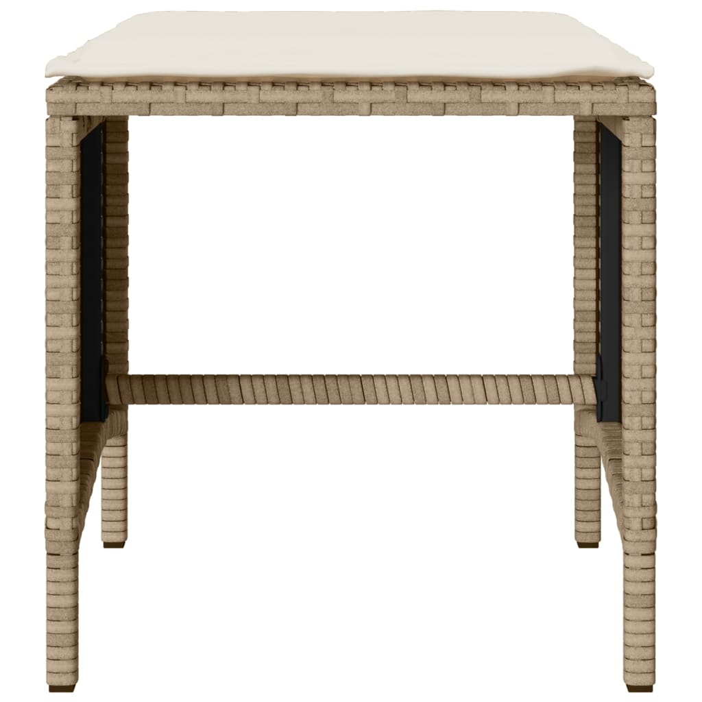 vidaXL Ensemble de canapés de jardin 4 pcs avec coussins en résine tressée beige