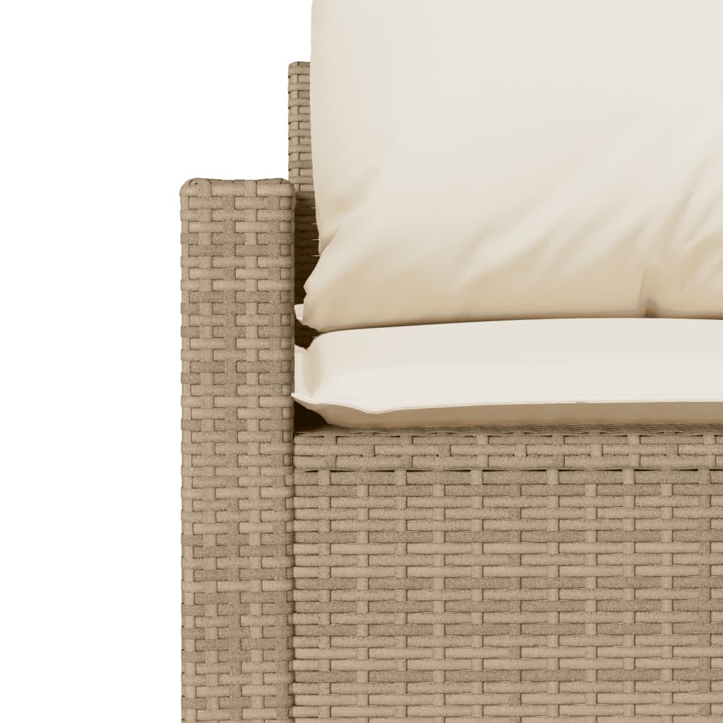 vidaXL Ensemble de canapés de jardin 4 pcs avec coussins en résine tressée beige