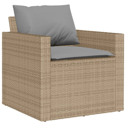 vidaXL Ensemble de canapés de jardin 4 pcs avec coussins en résine tressée beige