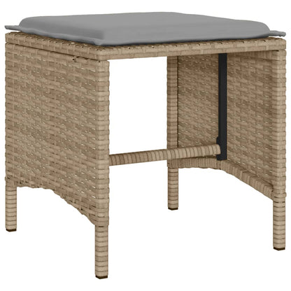 vidaXL Ensemble de canapés de jardin 4 pcs avec coussins en résine tressée beige