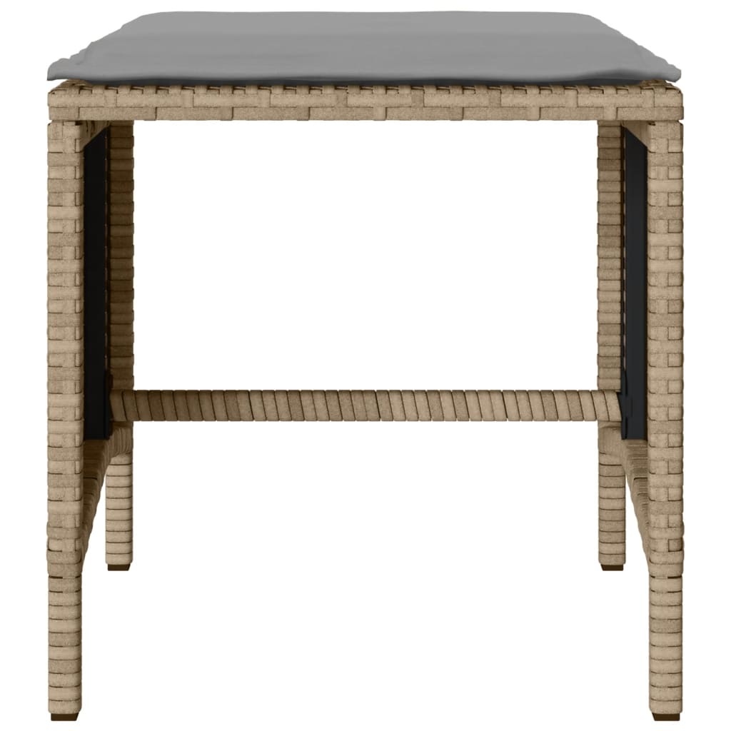 vidaXL Ensemble de canapés de jardin 4 pcs avec coussins en résine tressée beige