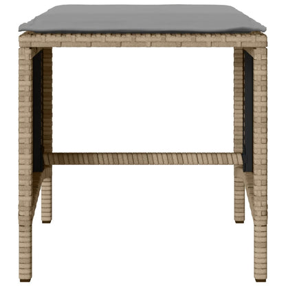 vidaXL Ensemble de canapés de jardin 4 pcs avec coussins en résine tressée beige