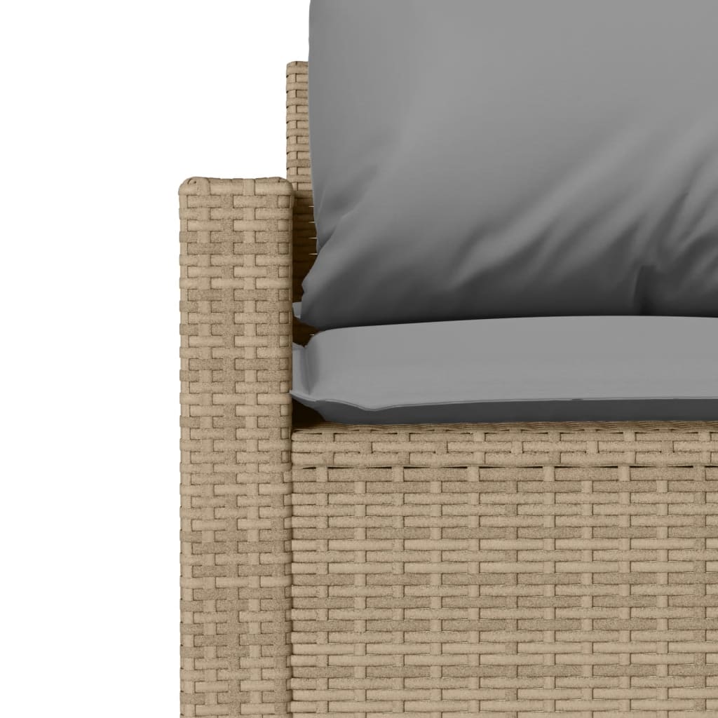 vidaXL Ensemble de canapés de jardin 4 pcs avec coussins en résine tressée beige