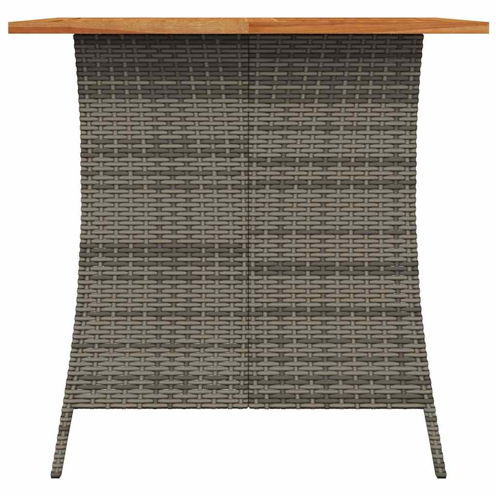 vidaXL 5-tlg. Garten-Essgruppe mit Kissen Grau Poly Rattan