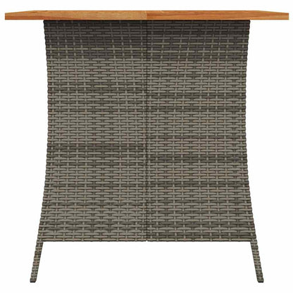 vidaXL 5-tlg. Garten-Essgruppe mit Kissen Grau Poly Rattan