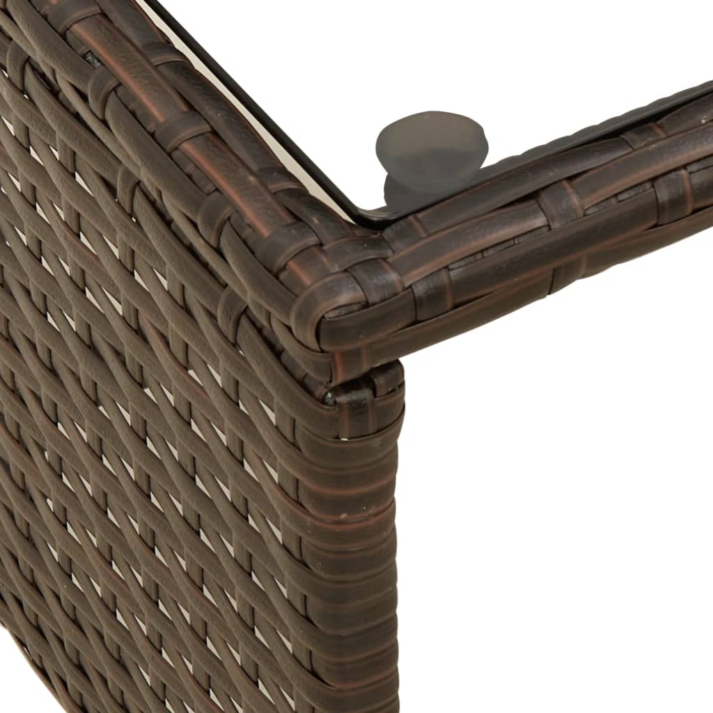 vidaXL Canapé de jardin d'angle avec table et coussins en polyrotin marron