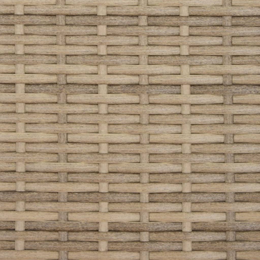 vidaXL Canapé de jardin 2 places avec toit et poufs en résine tressée beige